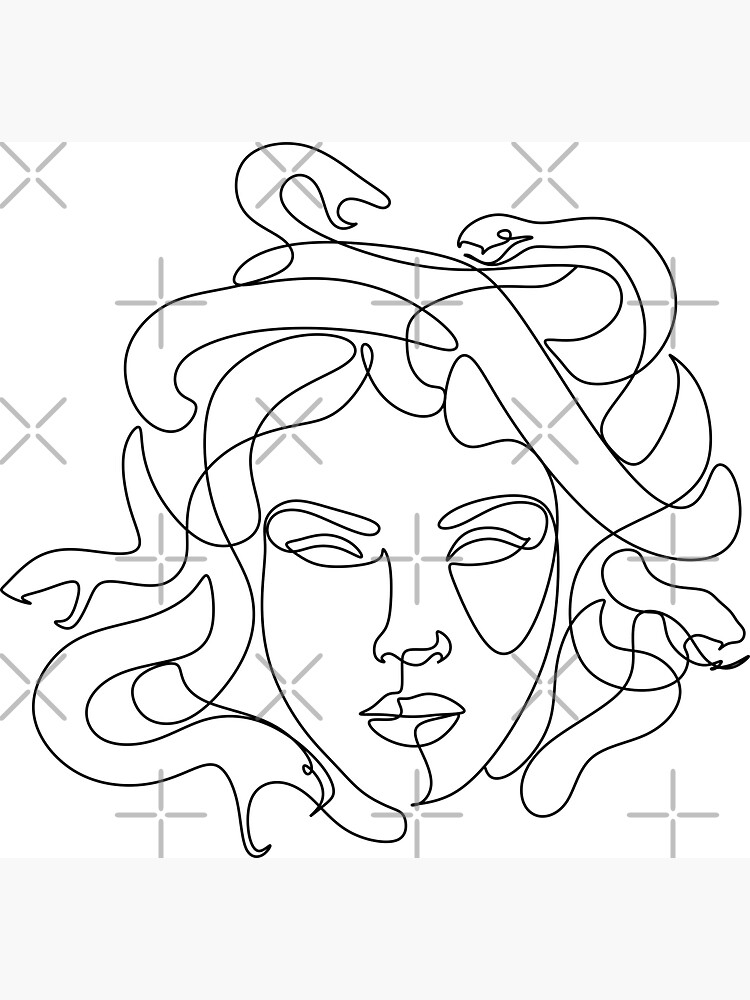 Printed vinyl Medusa Face, Greek Mythology