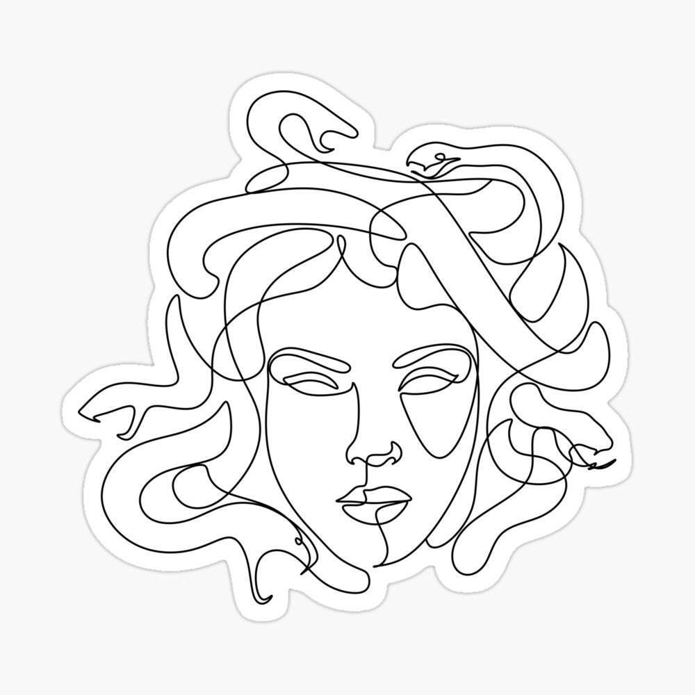 medusa line art