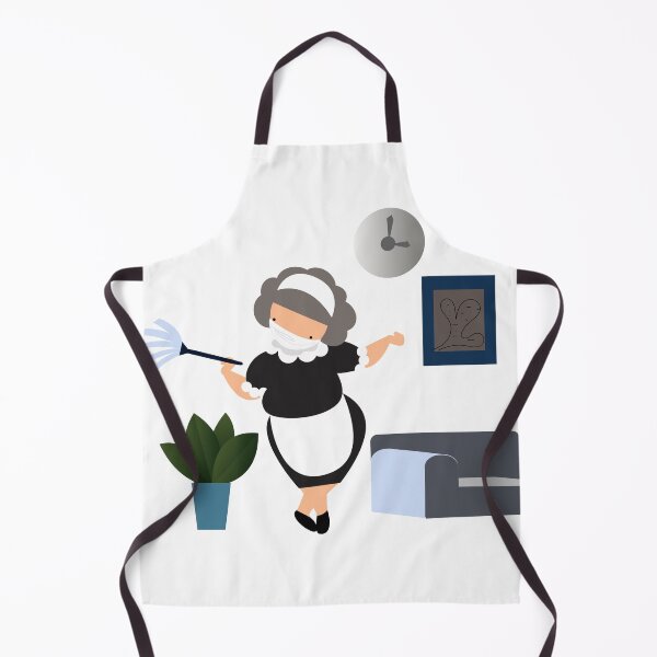 Item preview, Maid service, Woman in a classic uniform cleaning house designed and sold by WeeraS.