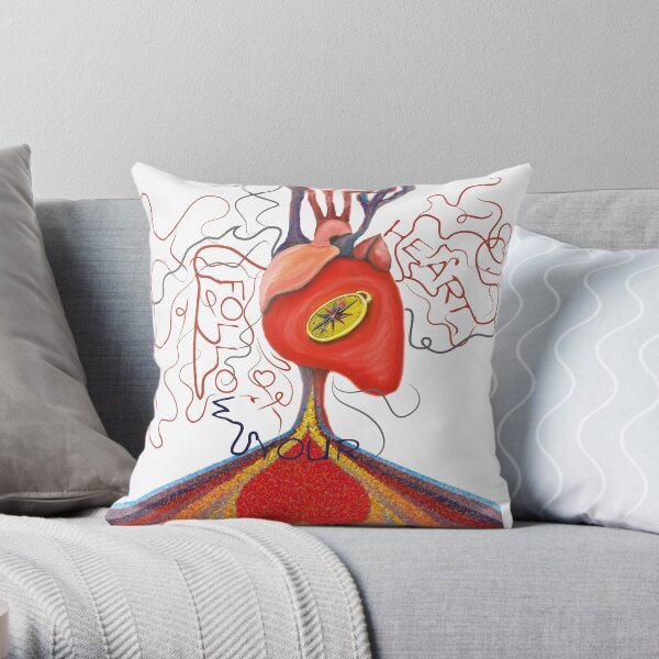 Follow your heart Throw Pillow