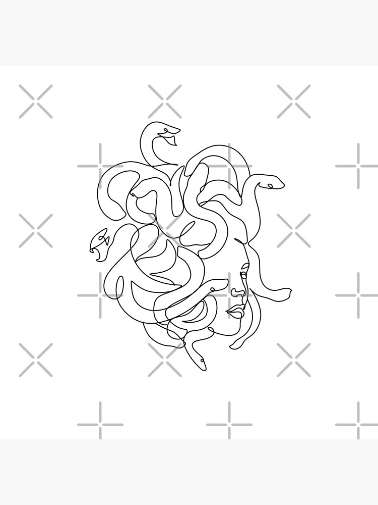 Medusa Minimal Line Art Poster For Sale By Onelineprint Redbubble