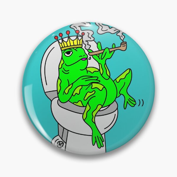 Item preview, Smoking frog on the toilet designed and sold by flofin.