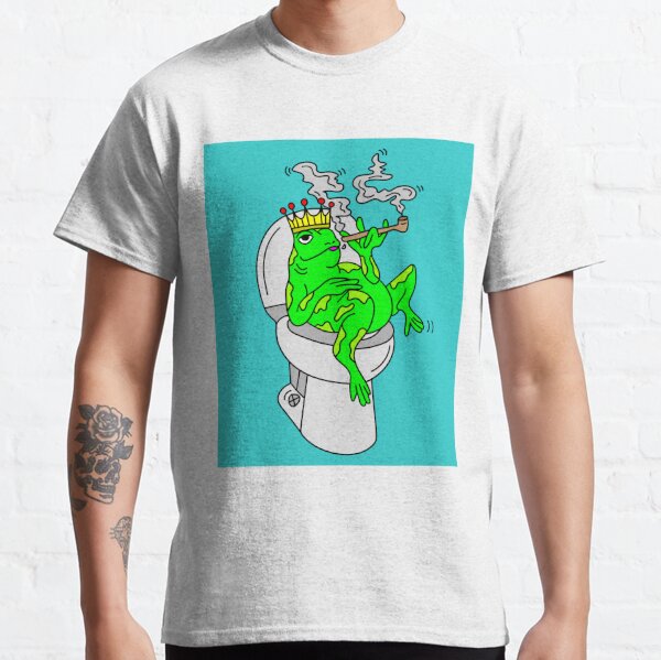 Smoking frog on the toilet Classic T-Shirt