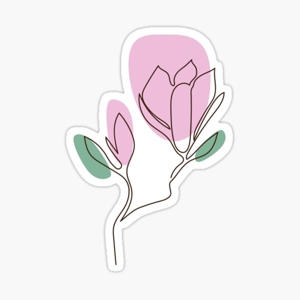 Simple and minimalistic lavender flower - single line drawing Sticker for  Sale by Chiara Arcidiaco