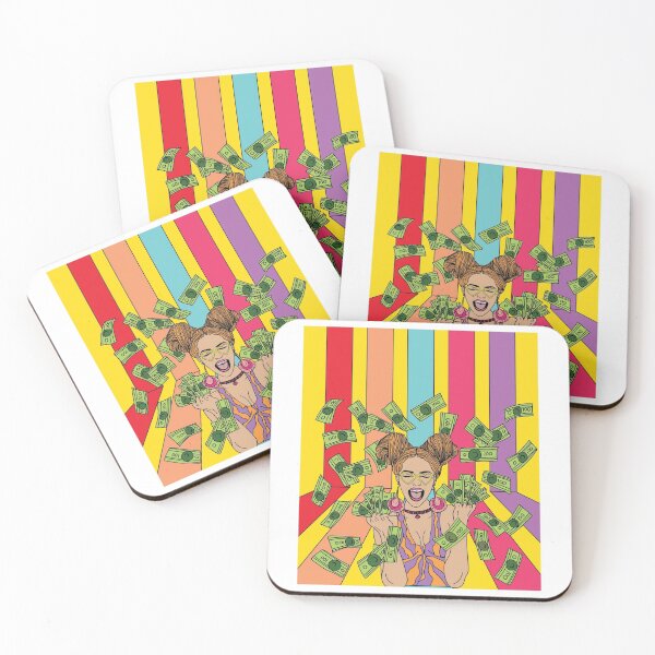 Item preview, Retro woman throws money around designed and sold by flofin.