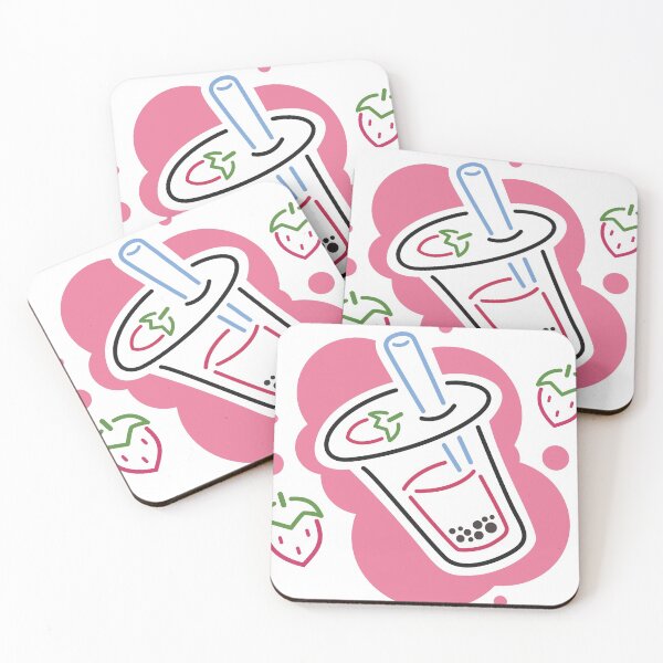 Item preview, Strawberry Milk Tea with Pinky Bubble designed and sold by The-BlackToteM.