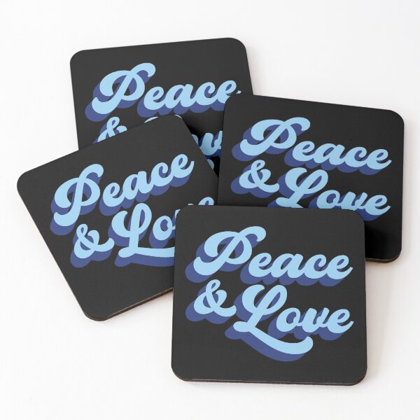 Item preview, Peace & Love Text (on black) designed and sold by STUDIO-72.