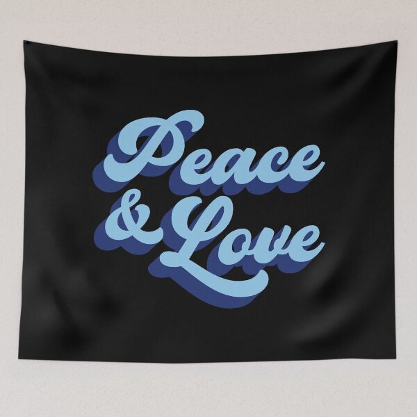 Item preview, Peace & Love Text (on black) designed and sold by STUDIO-72.