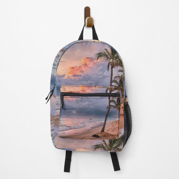 Item preview, Sunset Beach with Palms and Storm Clouds designed and sold by BtheLight.