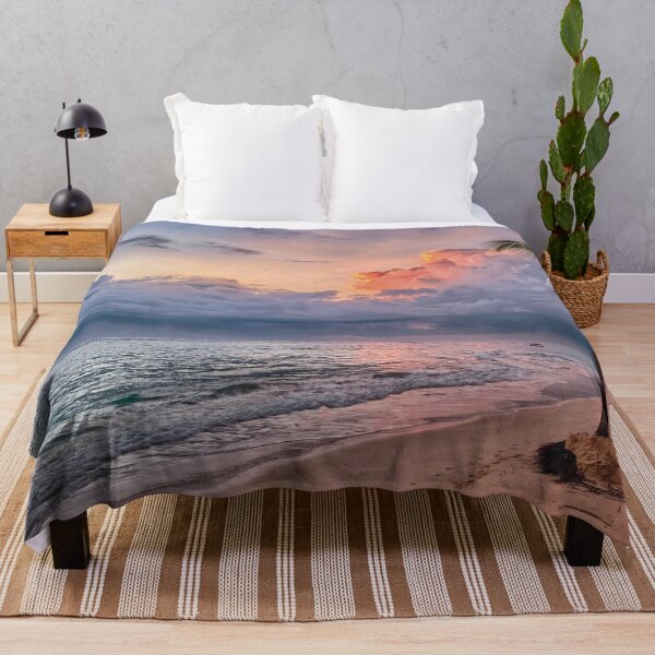 Item preview, Sunset Beach with Palms and Storm Clouds designed and sold by BtheLight.