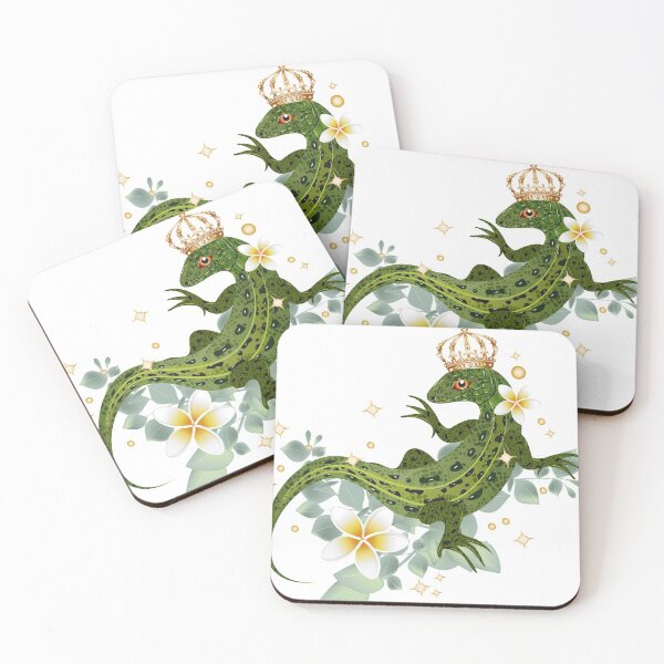 Item preview, Sand lizard with crown and exotic plants designed and sold by Kisho.