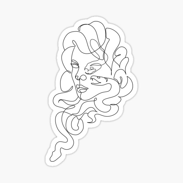 Medusa Line Art Stickers for Sale  Redbubble