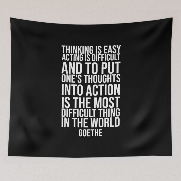 Item preview, Action and Thinking - Goethe quote designed and sold by Philippe Derungs.
