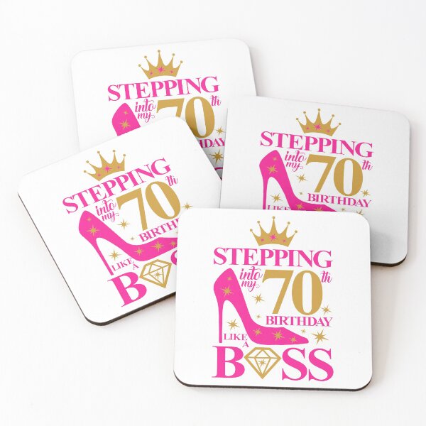 Item preview, 70th Birthday design. Stepping into my 70th Birthday like a Boss lady’s  designed and sold by iclipart.