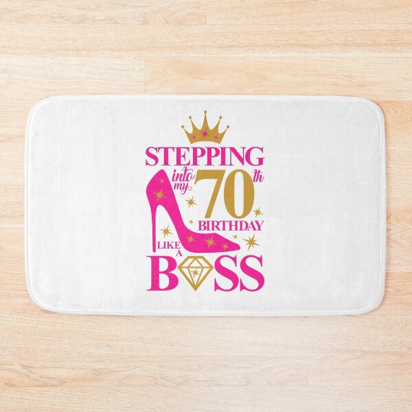 Item preview, 70th Birthday design. Stepping into my 70th Birthday like a Boss lady’s  designed and sold by iclipart.