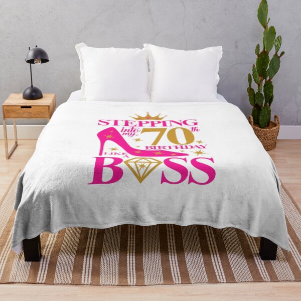 Item preview, 70th Birthday design. Stepping into my 70th Birthday like a Boss lady’s  designed and sold by iclipart.