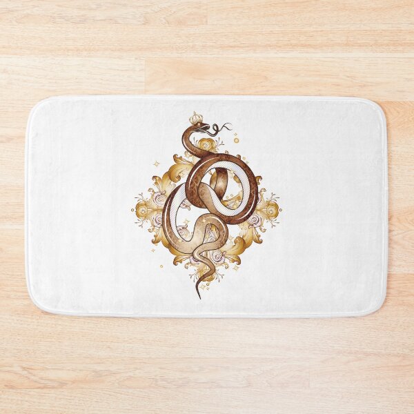 Item preview, golden snake ornament with golden crown designed and sold by Kisho.