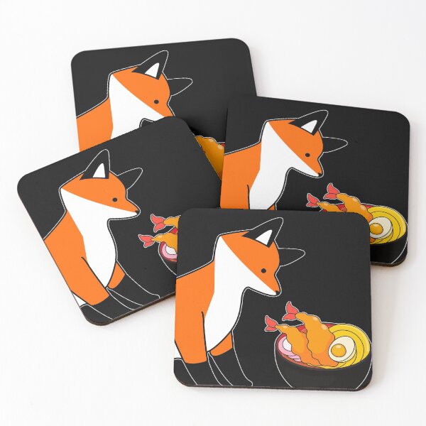 Item preview, Cute red fox loves ramen noodles designed and sold by segment312.