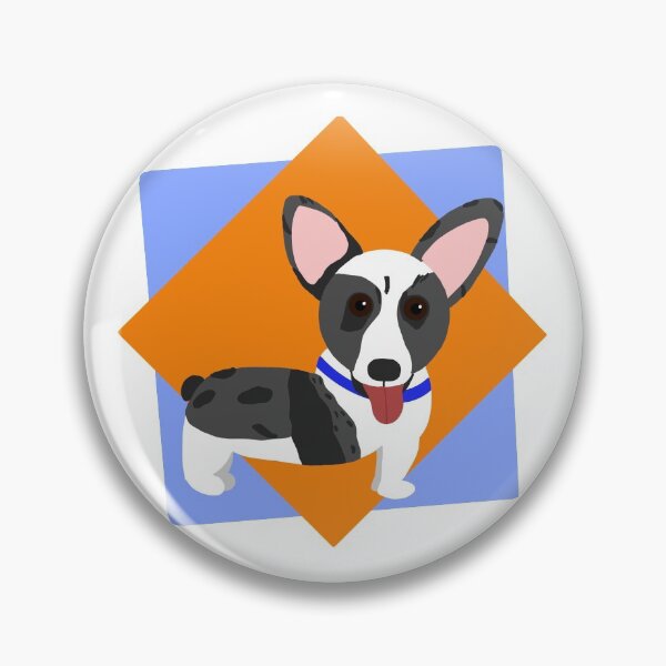 Item preview, Dragon the corgi button designed and sold by artbymjohnston.