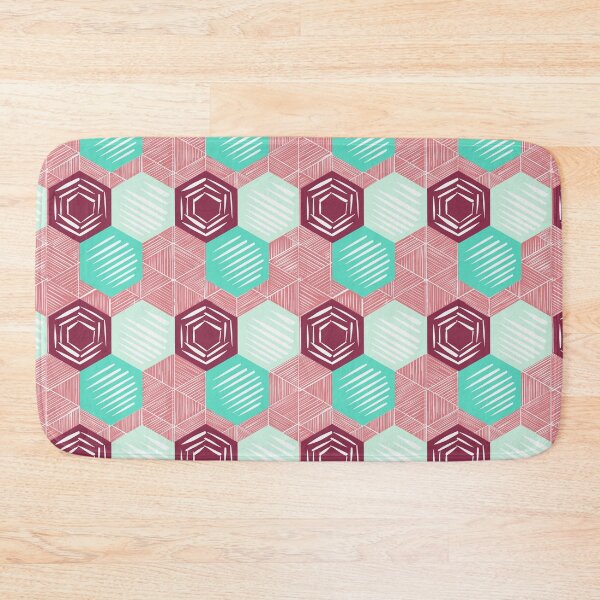 Item preview, Modern honey comb - magenta designed and sold by Moksha Patterns.