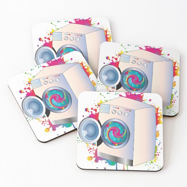 Item preview, Graffiti style washing machine with colored laundry designed and sold by Kisho.