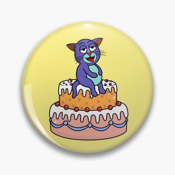 Item preview, Gato gordo feliz comió pastel para cumpleaños designed and sold by AlKap.