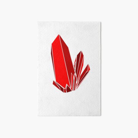 The red crystal Art Board Print for Sale by StarlightSkyes