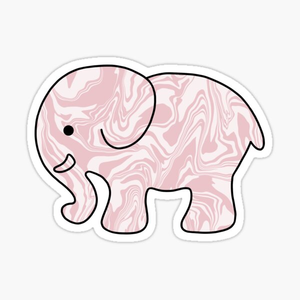 "pink marble elephant" Sticker for Sale by Erikatruelove Redbubble