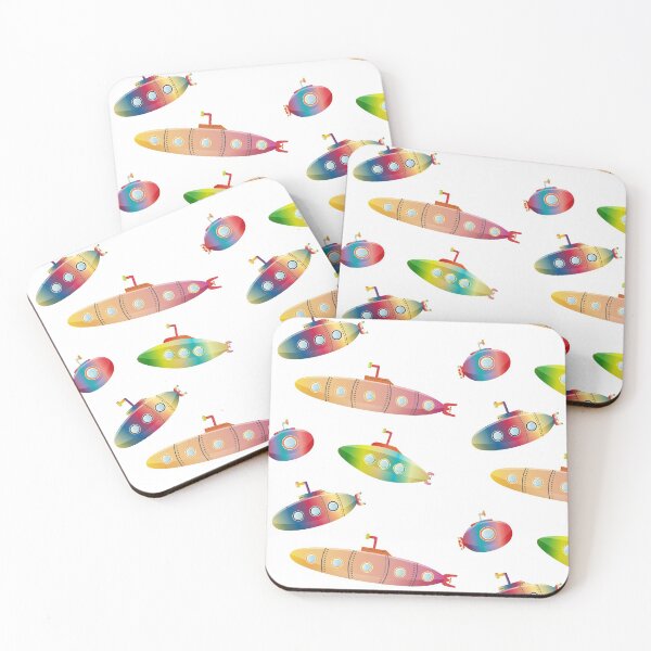 Item preview, four enchanting colorful submarines with portholes designed and sold by Kisho.