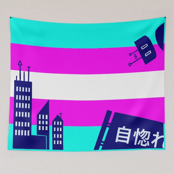 Item preview, Lgbtqia+ Aesthetic Room Flags Cyberpunk Transgender designed and sold by Epoxxalypz.