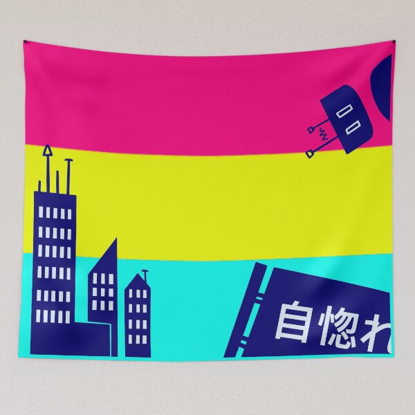 Item preview, Lgbtqia+ Aesthetic Room Flags Cyberpunk Pansexual designed and sold by Epoxxalypz.