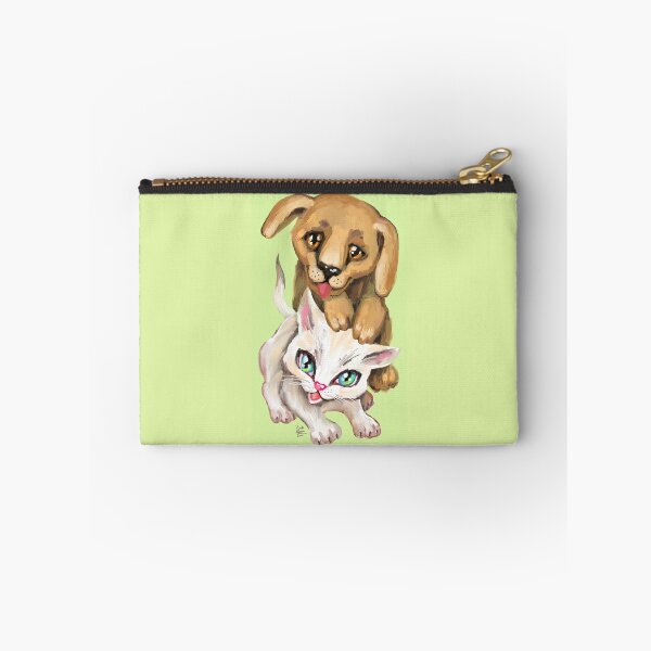 Item preview, cat and dog designed and sold by RukkiZukkiArt.