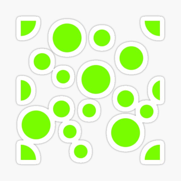 Vista previa del artículo con la obra «Polka verde neón _ fondo azul», diseñado y vendido por eyoginminimal.
