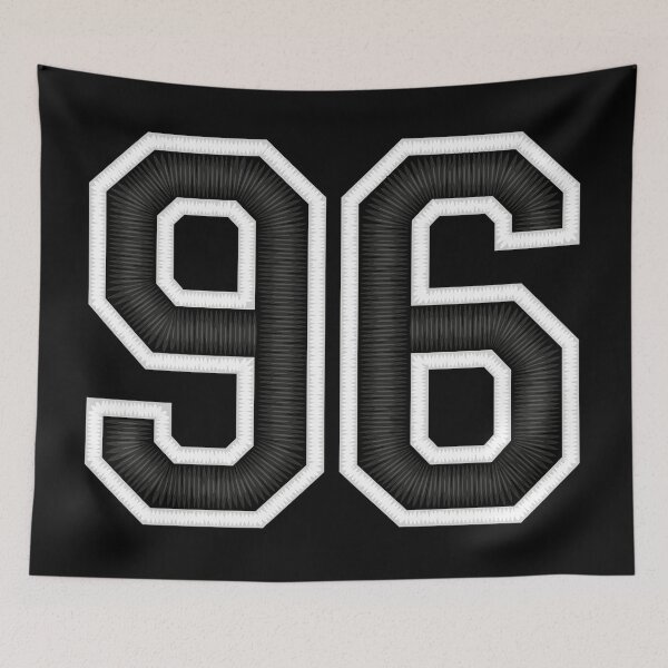 Item preview, 96 Black Jersey Sports Number ninety-six Football 96 designed and sold by elhefe.