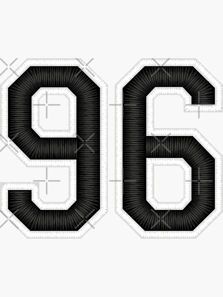 96 Black Jersey Sports Number ninety-six Football 96 Poster for