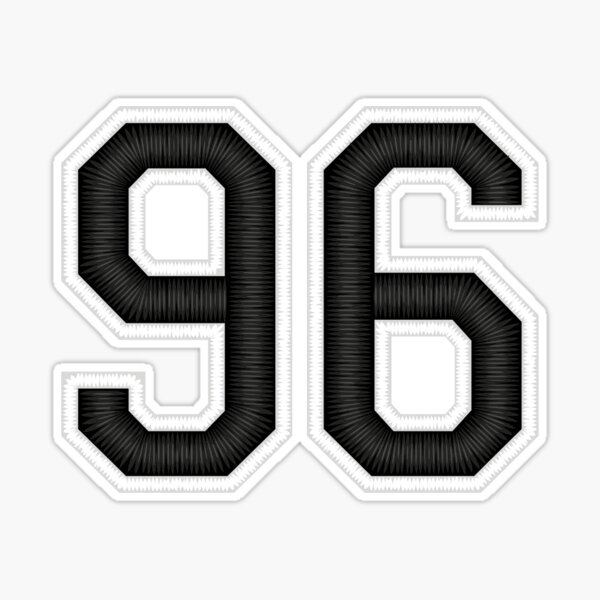 96 Black Jersey Sports Number ninety-six Football 96 Poster for