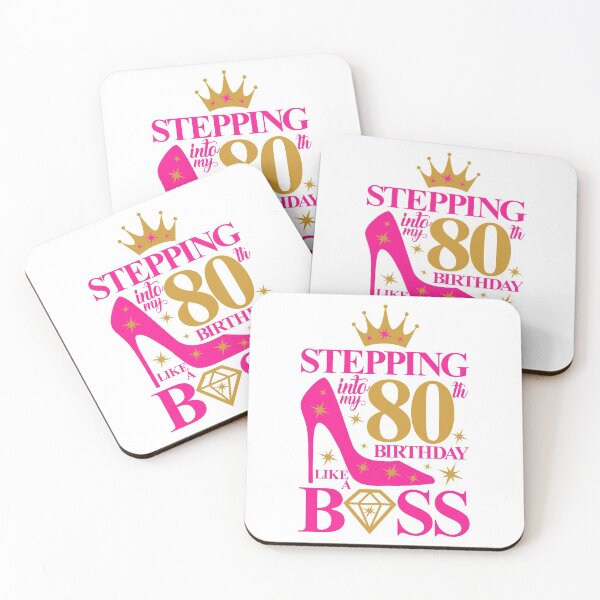 Item preview, 80th Birthday design. Stepping into my 80th Birthday like a Boss lady’s  designed and sold by iclipart.