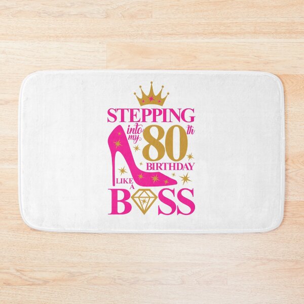 Item preview, 80th Birthday design. Stepping into my 80th Birthday like a Boss lady’s  designed and sold by iclipart.