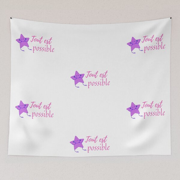 Item preview, Anything is possible - popular french quotes lovers theme gifts (in White) designed and sold by RebelliousRosee.