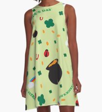SW Shamrock Pattern A-Line Dress