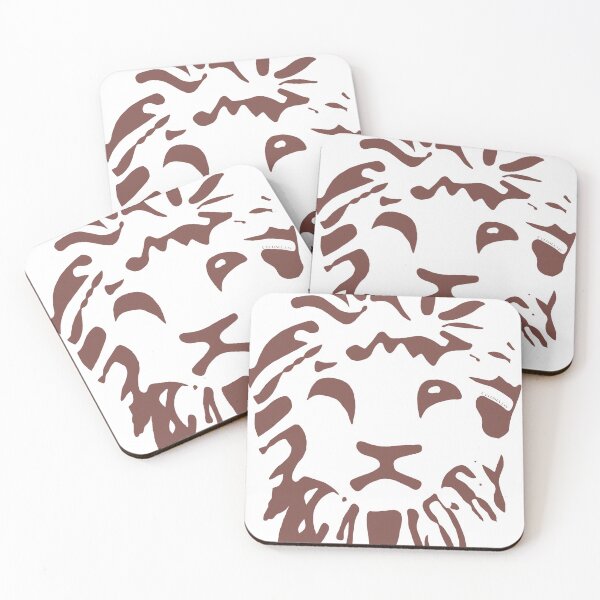 Item preview, Tribal African Maned Lion Illustration Mud Brown Safari Travel Savannah Desert designed and sold by Celosia Liv.