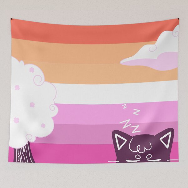 Item preview, Lgbtqia+ Gay Aesthetic Room Flags Kawaii Pastel Lesbian designed and sold by Epoxxalypz.