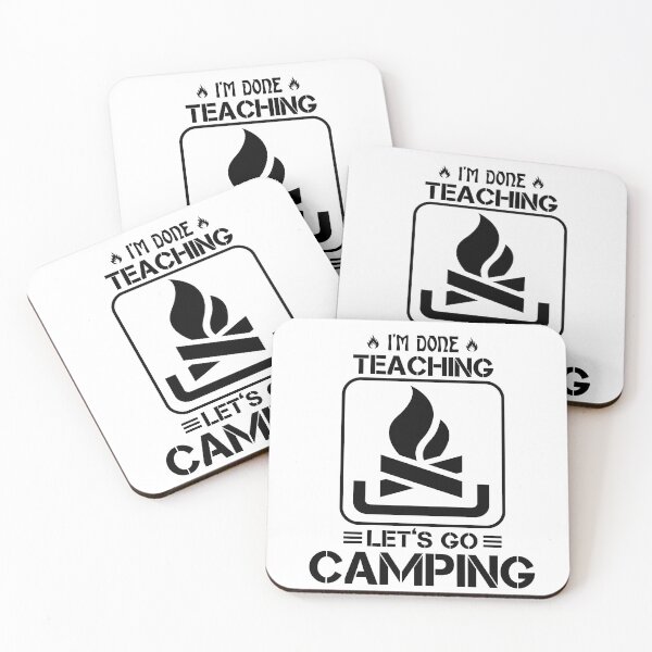 Item preview, I'm Done Teaching Let's Go Camping Funny Teacher Camper designed and sold by issambak.