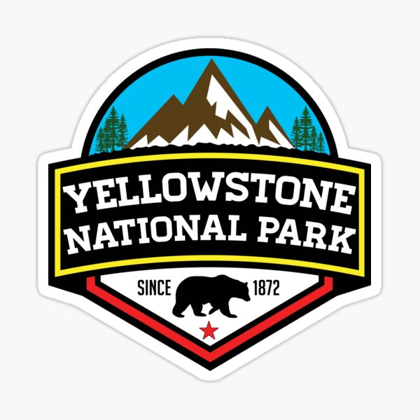 YELLOWSTONE NATIONAL PARK WYOMING BEAR 1872 HIKING CAMPING CLIMBING Sticker