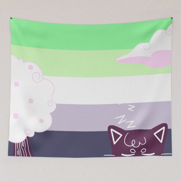 Item preview, Lgbtqia+ Aesthetic Room Flags Kawaii Pastel Aromantic designed and sold by Epoxxalypz.