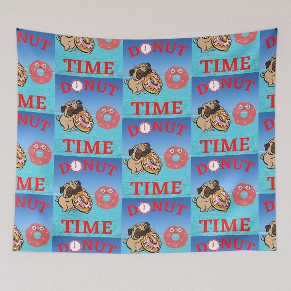 Item preview, Donut Time Pug   designed and sold by WoodburyLake.
