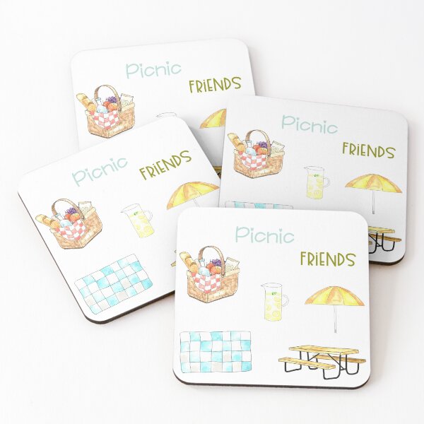 Item preview, Picnic Stickers, Picnic Basket, Blanket, Table, Lemonade, Hand drawn designed and sold by SHiNStudio.