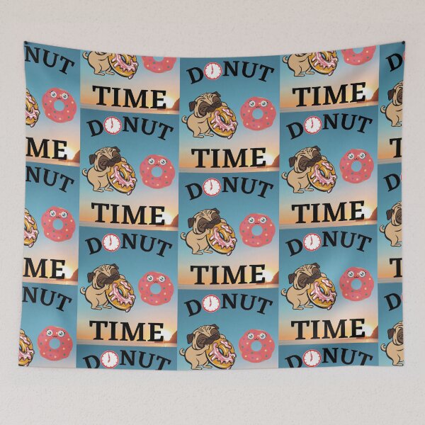 Item preview, Donut Time Pug   designed and sold by WoodburyLake.