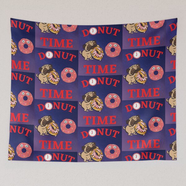 Item preview, Donut Time Pug   designed and sold by WoodburyLake.