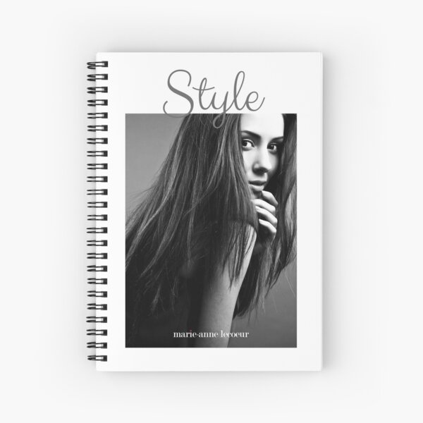 Smiling Woman in Black & White Spiral Notebook